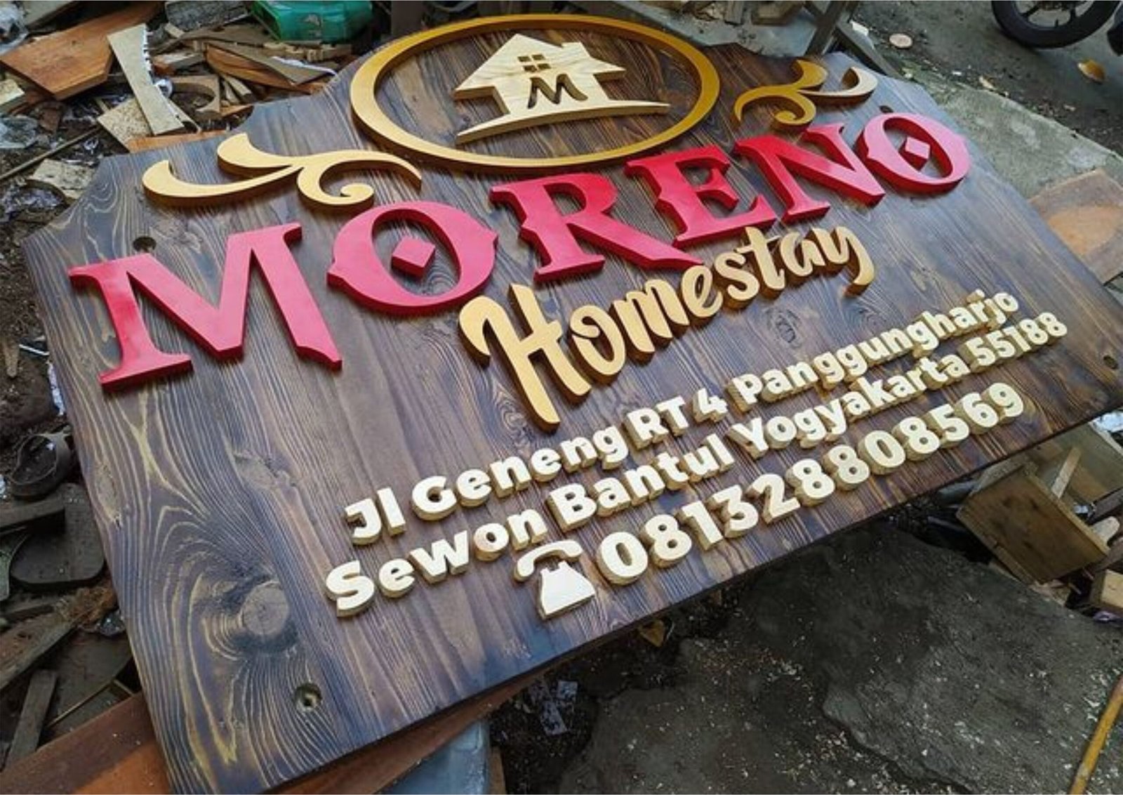 Jasa Pembuatan Papan Nama Homestay Jogja